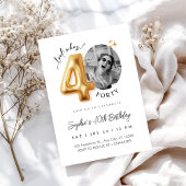 モダン ミニマリスト 40歳 誕生日 写真 招待状