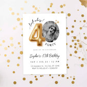 モダン ミニマリスト 40歳 誕生日 写真 招待状