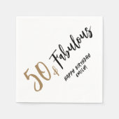 モダン ミニマリスト 50歳 最高に素敵な50歳の誕生日 スタンダードカクテルナプキン (正面)