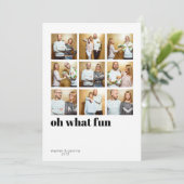 モダン ミニマリスト 9 マス ホリデー フォト シーズンカード (スタンド正面)