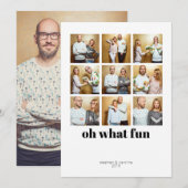 モダン ミニマリスト 9 マス ホリデー フォト シーズンカード (正面/裏面)