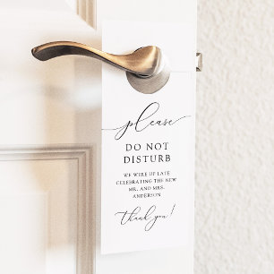 モダン ミニマリスト Do Not Disturb ウェディング ホテル ドアノブサイン