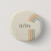 モダン・ミニマリスト It/Its LGBTQプライドピン 缶バッジ (正面)