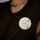 モダン・ミニマリスト It/Its LGBTQプライドピン 缶バッジ