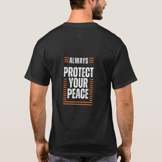 モダン・ミニマリスト Protect Your Peace Tシャツ | プレ (裏面)