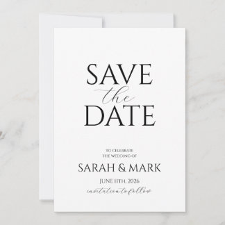 モダン ミニマリスト Save the Date カード