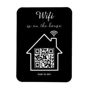 モダン ミニマリスト WiFi QRコード フレキシブルフォト マグネット