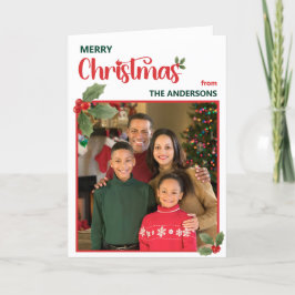 モダン&ミニマリストOne Photo Mistletoeクリスマス シーズンカード