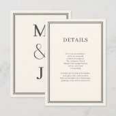 モダン ミニマリズム クリーム カードケース エンクロージャーカード (正面/裏面)