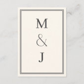 モダン ミニマリズム クリーム カードケース エンクロージャーカード (裏面)