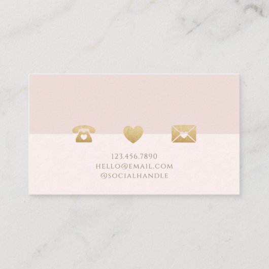モダン、ミニマルおよびエレガントPink Duoton 名刺 (裏面)