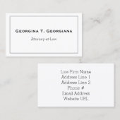 モダン、ミニマルおよび線エレガント付き縁どのあり 名刺 (正面/裏面)