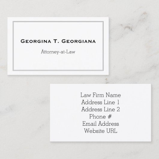 モダン、ミニマルおよび線エレガント付き縁どのあり 名刺 (正面/裏面)