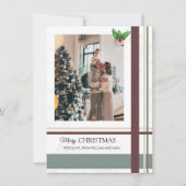 モダン ミニマルなクリスマス ホリデー フォト シーズンカード (正面)