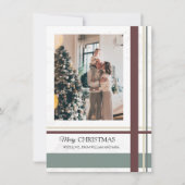 モダン ミニマルなクリスマス ホリデー フォト シーズンカード (正面)