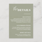 モダン ミニマルなサージグリーンがアクセント エンクロージャーカード (正面)