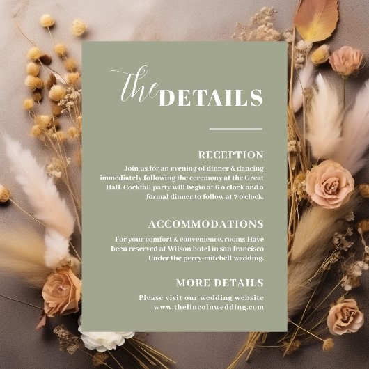 モダン ミニマルなサージグリーンがアクセント エンクロージャーカード