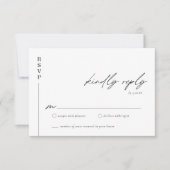 モダン＆ミニマルな結婚式の出欠確認カード 招待状 (正面)