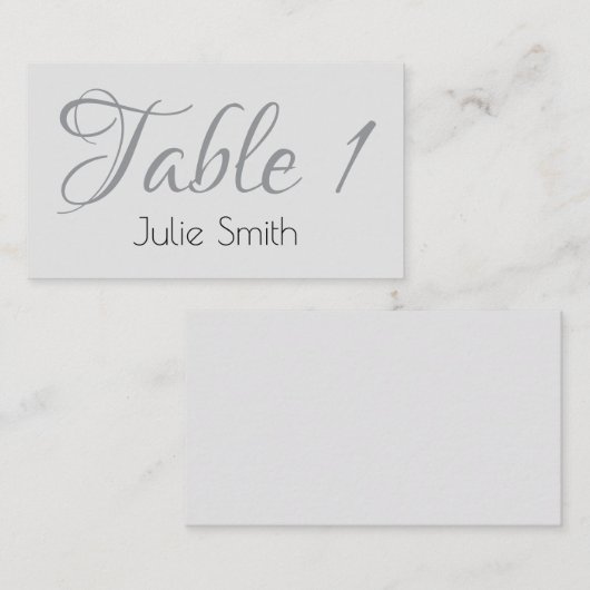 モダン ミニマルな結婚式の名札 プレイスカード (正面/裏面)