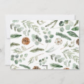 モダン ミニマルな葉の写真スクリプト エレガントなホリ シーズンカード (裏面)