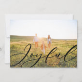 モダン ミニマルな葉の写真1枚 スクリプト エレガント シーズンカード (正面)