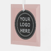 モダン、ミニマルエレガントム、カスタマイズ ガラスオーナメント (正面左)