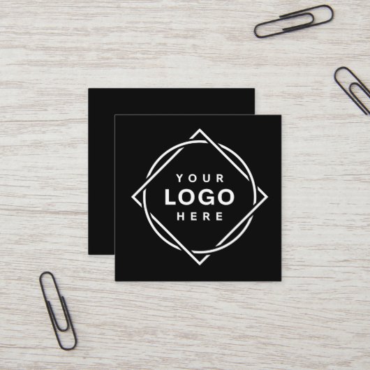 モダン、ミニマルエレガントム、カスタマイズ スクエア名刺 (正面/裏面インサイチュ)