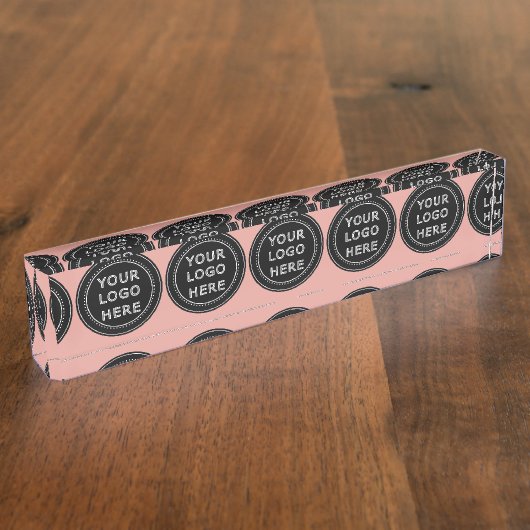 モダン、ミニマルエレガントム、カスタマイズ デスクネームプレート (側面)