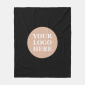 モダン、ミニマルエレガントム、カスタマイズ フリースブランケット (正面)