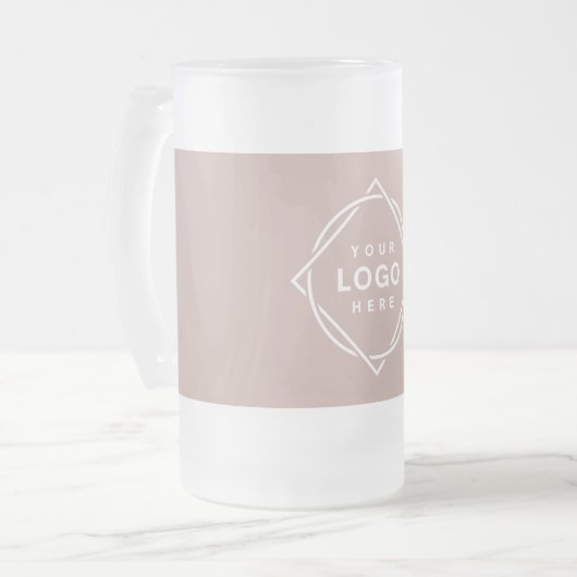 モダン、ミニマルエレガントム、カスタマイズ フロストグラスビールジョッキ (正面左)