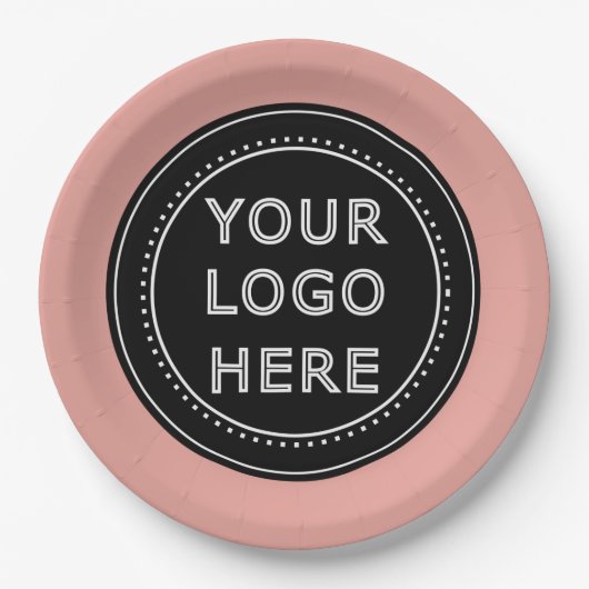 モダン、ミニマルエレガントム、カスタマイズ ペーパープレート (正面)