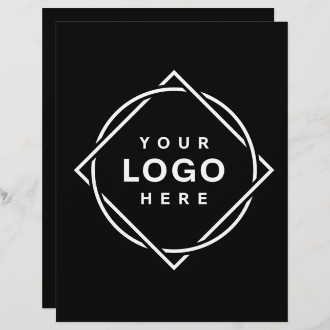 モダン、ミニマルエレガントム、カスタマイズ レターヘッド (正面/裏面)