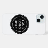 モダン、ミニマルエレガントム、カスタマイズ iPhoneケース (裏面横)