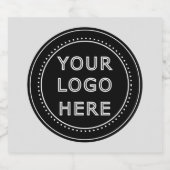 モダン、ミニマルエレガントリスト、編集可能な紙ナプキン スパークリングワインラベル (シングルラベル)