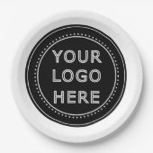 モダン、ミニマルエレガントリスト、編集可能な紙ナプキン ペーパープレート (正面)