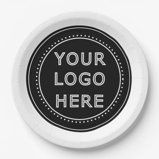 モダン、ミニマルエレガントリスト、編集可能な紙ナプキン ペーパープレート (正面)