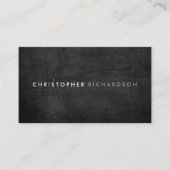 モダン&ミニマルオン黒い木材 名刺 (正面)