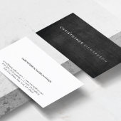 モダン&ミニマルオン黒い木材 名刺