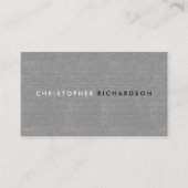 モダン&ミニマルオンGRAY LINEN 名刺 (正面)