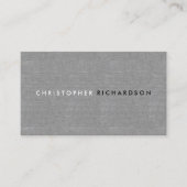 モダン&ミニマルオンGRAY LINEN 名刺 (正面)