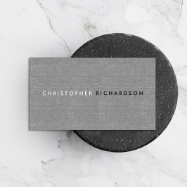 モダン&ミニマルオンGRAY LINEN 名刺