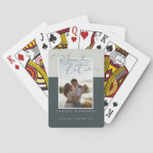 モダン、ミニマルグレーエレガントの2トーン写真 トランプ (裏面)