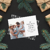 モダン,ミニマルタイポグラフィ休日の家族写真 シーズンカード