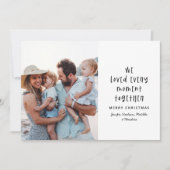 モダン,ミニマルタイポグラフィ休日の家族写真 シーズンカード (正面)