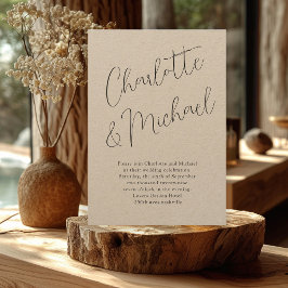 モダン, ミニマルタイポグラフィ- 招待状