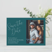 モダン, ミニマルタイポグラフィ, 1枚の写真 招待状 (スタンド正面)