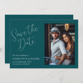 モダン, ミニマルタイポグラフィ, 1枚の写真 招待状 (正面/裏面)