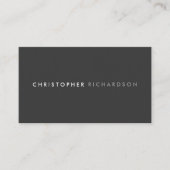 モダン&ミニマルダークグレー 名刺 (正面)