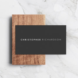 モダン&ミニマルダークグレー 名刺