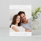 モダン&ミニマルパーソナライズされた結婚さん 箔シーズンカード (立ち正面)